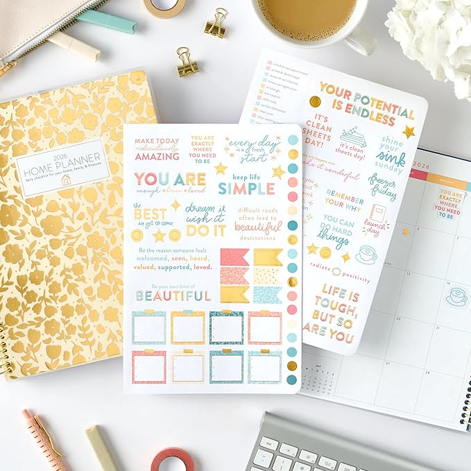 PPP Home Planner 2026 | 12-Month Weekly Calendar (Sunday Start) | Monthly Review & Seasonal Checklists | Budgeting & Savings Worksheets | Daily Bible Reading Plan | Checklists for Routines and Goals