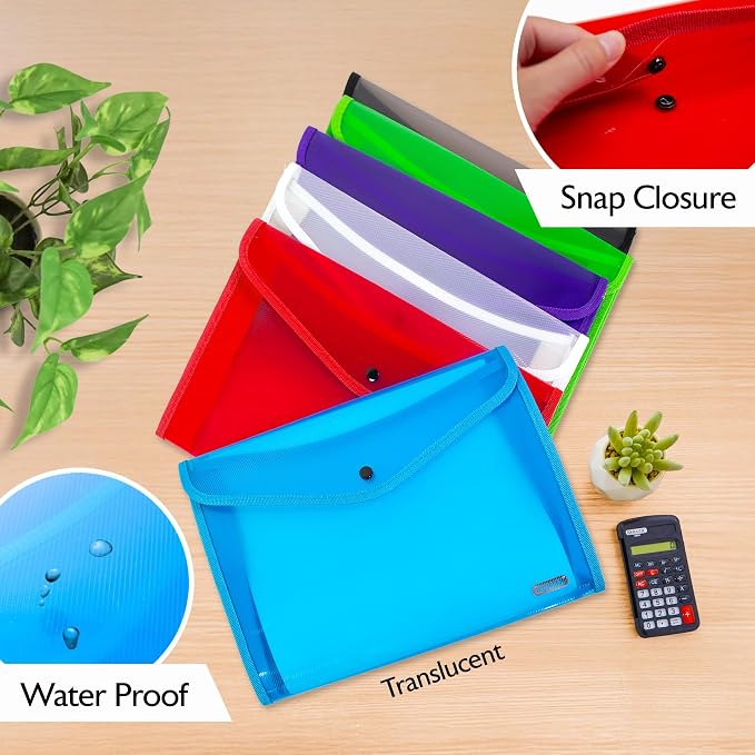 BAZIC Products V-Flap A4/Letter Size Document Holder, for Documents Office School, Case of 72