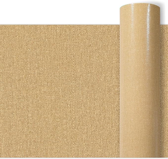 Burlap Bulletin Board Roll Reusable Waterproof Erasable Brown Non-Woven Fabric Bulletin Board Roll Linen Farmhouse Background Poster for Home Party Classroom Decor Wrapping DIY Crafts 15.7" x 20ft