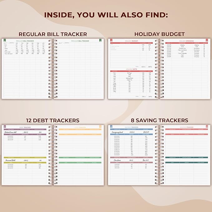 Clever Fox Budget Planner – Coiled Finance Book, Monthly Financial Journal, Budgeting Organizer & Expense Tracker Notebook, 8.5x9.5″ (Rose Gold)
