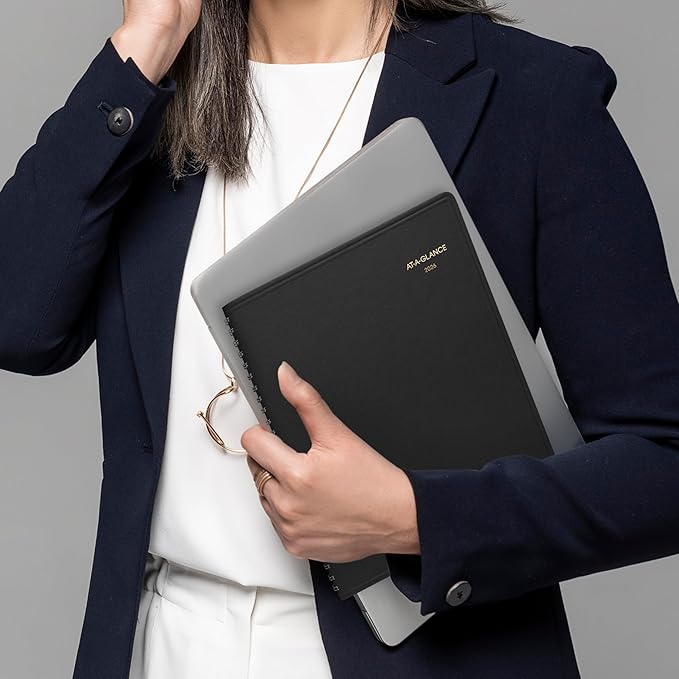 AT-A-GLANCE 2026 Appointment Book Planner, Daily, 8-1/2" x 11", Large, 24-Hour, Black (702140526)