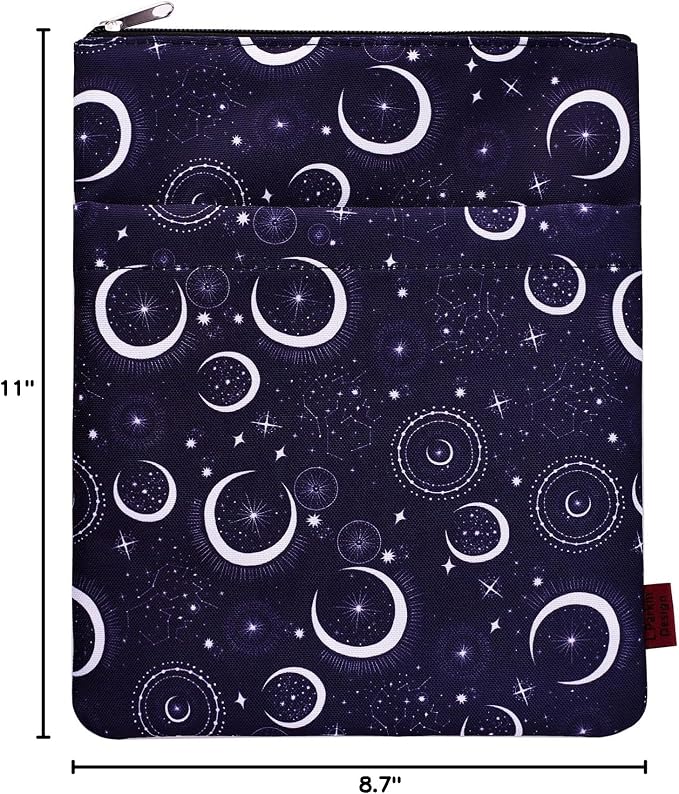 Book Sleeve for Book Lovers, Bookish Book Protector, Book Covers for Paperbacks, Washable Fabric, Book Sleeves with Zipper, Medium 11 Inch X 8.7 Inch