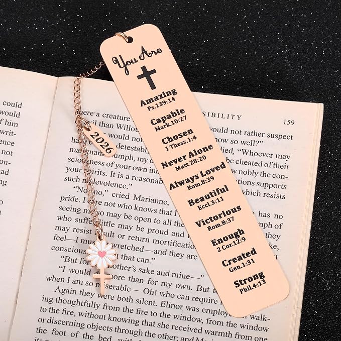 Baptism Gifts for Teen Girl Women 2026 - Christian Bookmarks for Women Men Kids, Bible Bookmark Catholic Baptism Gifts for Girls 8-10, Baptismal Christening Gift for Girls Easter Basket Stuffers