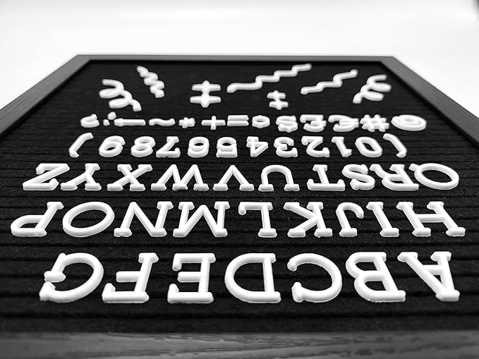 Felt Letter Board Letters Set - Pre-cut 0.75inch White Typewriter Letters 386pcs with Canvas Bag (No Board Included)