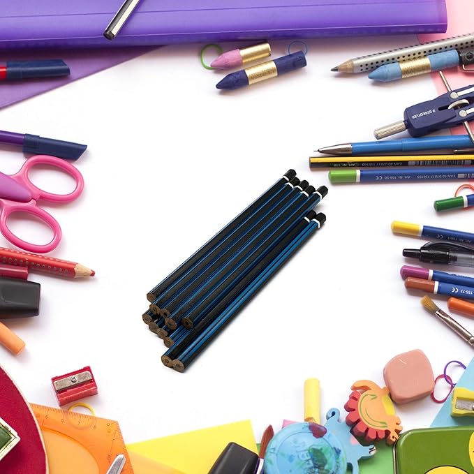 Emraw 2B Pencils Pack Bundle for Tests Exam Writing Drawing Sketching - Bulk Pack of 24 Pencil