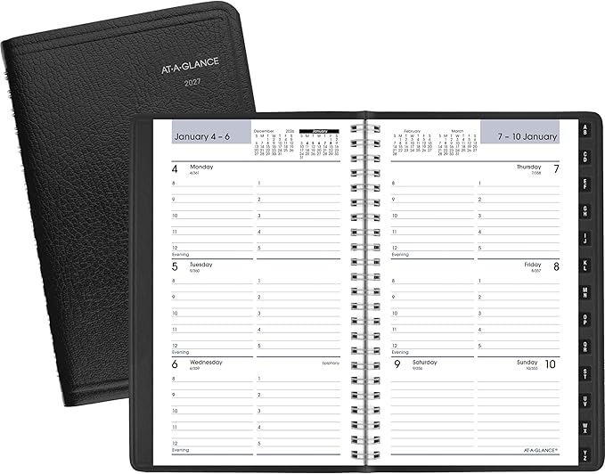 AT-A-GLANCE 2027 Appointment Book Planner, Weekly, 5" x 8", DayMinder, Black (G2100027)