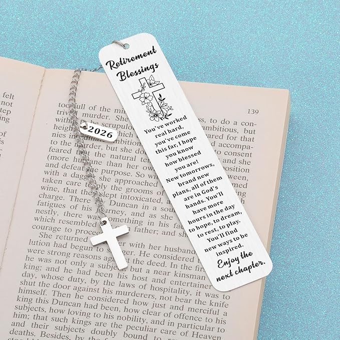 Christian Retirement Gift for Woman Man Best Happy Cool Retirement Gifts for Women Men Friends Happy Retired Going Away Leaving Farewell Gifts for Coworkers Women Men Retirement Blessings Bookmarks