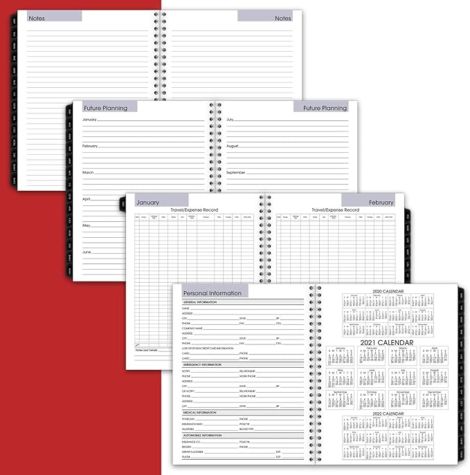 2021 Weekly & Monthly Planner Refill for G545 Line Planners by AT-A-GLANCE, 7" x 8-3/4", Executive, DayMinder (G5455021)