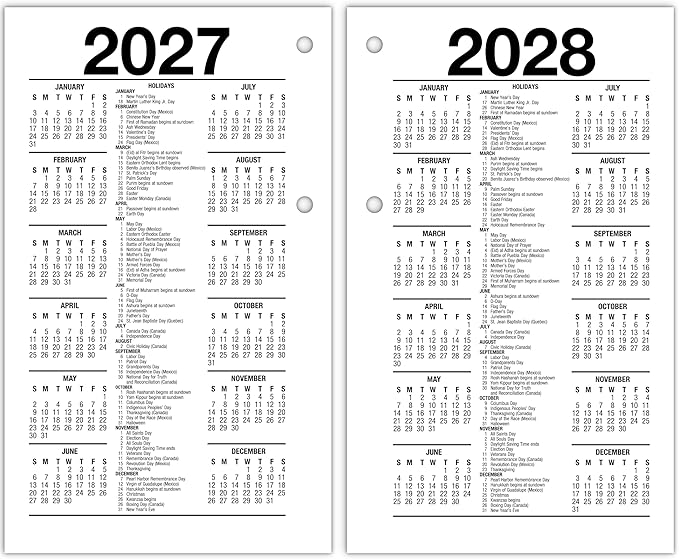 AT-A-GLANCE 2026 Desk Calendar Refill, Daily, 3.5" x 6", Standard, Loose-Leaf, Recycled (E717R5026)
