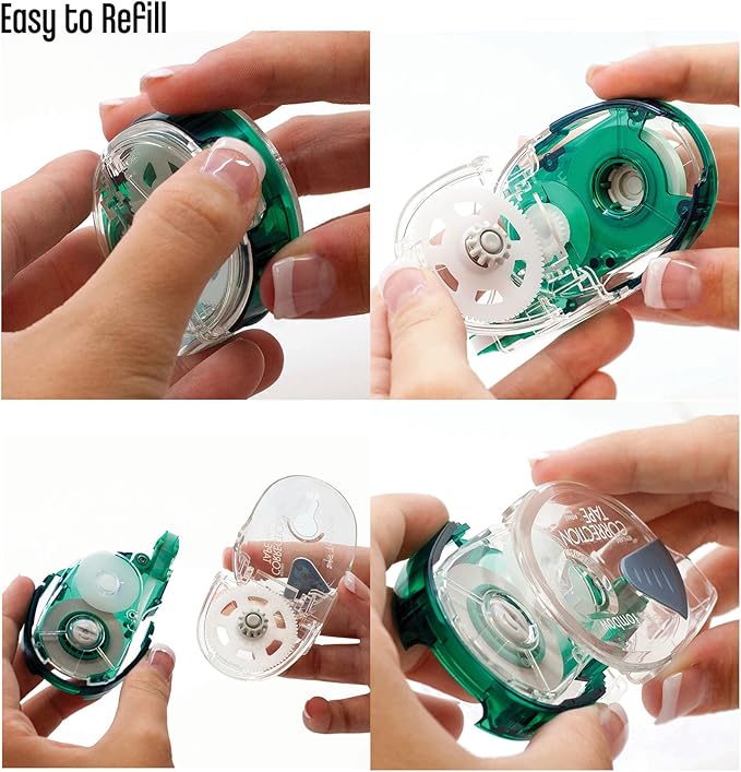 Tombow 68666 Mono Refillable Correction Tape Refill, White 1 Count (Pack of 2)