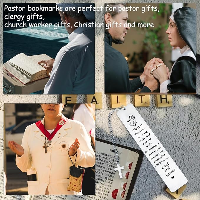 Pastor Appreciation Gifts for Women Men Pastor Bookmark Gifts for Pastor Appreciation Day Pastor Wife Gifts Religious Christian Birthday Retirement Christmas Prayer Gifts