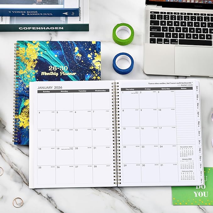 Monthly Planner/Calendar 2026-2030 - 5 Year Monthly Planner 2026-2030 from January 2026 - December 2030, 9" x 11", 2026-2030 Calendar Planner with Tabs