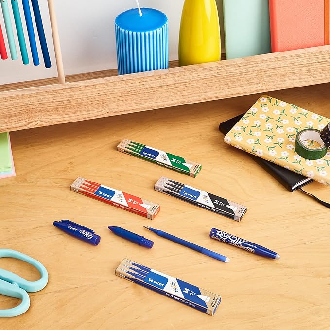 Pilot Frixion Erasable Rollerball 0.7 mm (Pack of 5) - 2 Black/2 Blue/1 Red