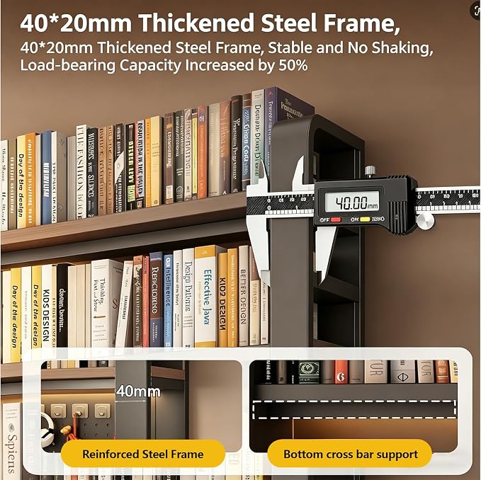 Desk Shelf Organizer with Pegboard & Storage Parts, 45kg Heavy Duty Desk Hutch, Desktop Storage Rack for Office & Home Office Shelves White Shelf/Whiteboard (2-Tier) 21.7×10×26"
