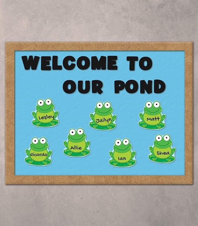 Carson Dellosa 36-Piece Happy Frog Cutouts, Colorful Cardstock Cut Outs for Bulletin Board, Posterboard, Name Tags, Party Decorations, and Classroom Decor