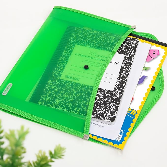 BAZIC Products V-Flap A4/Letter Size Document Holder, for Documents Office School, Set of 6