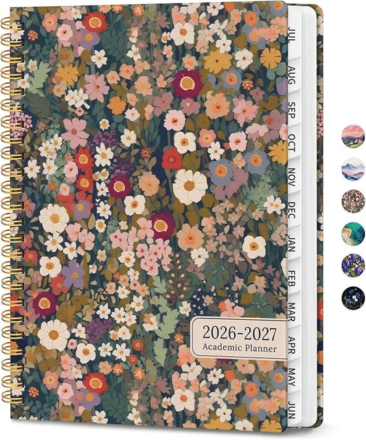 2027 Planner - Weekly and Monthly Planner, January 2027 to December 2027, Spiral Bound 2027 Calendar Planner Book, Inner Pocket, Perfect for Office Home School Supplies - A4 (8.5" x 11"), Garden