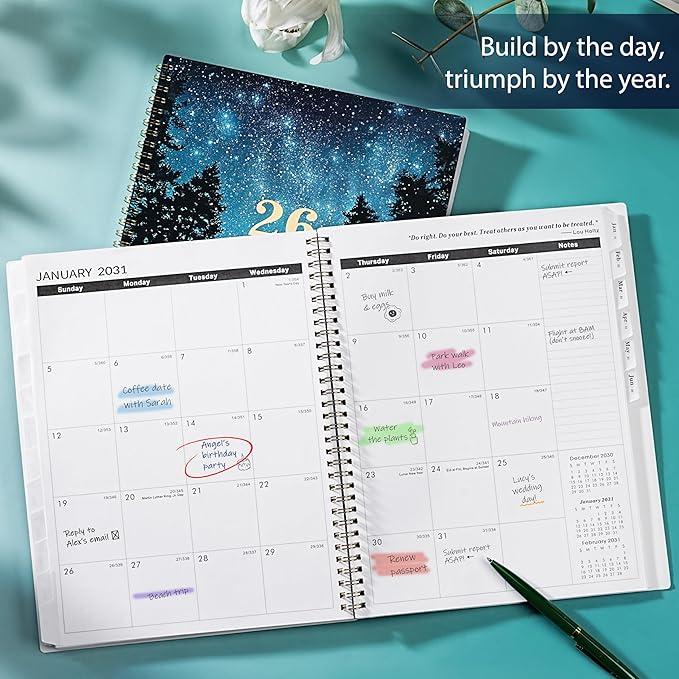 Monthly Planner 2026-2031 – July 2026 - June 2031, 9"x11", 5 Year Calendar 2026-2031 Monthly Planner with Double-Side Pockets & Notes Pages, 60 Months Tabs, Perfect for Work, School & Family Planning