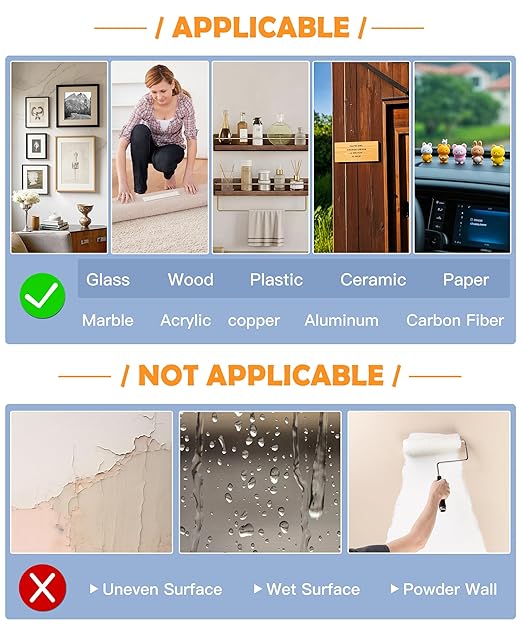 PPB Double Sided Mounting Tape, Clear Heavy Duty Nano Adhesive Tape with Protective Case, Removable Reusable Wall Tape for Home, Office, Car, Glass, Tile, Smooth Surfaces, 1 in x 10FT