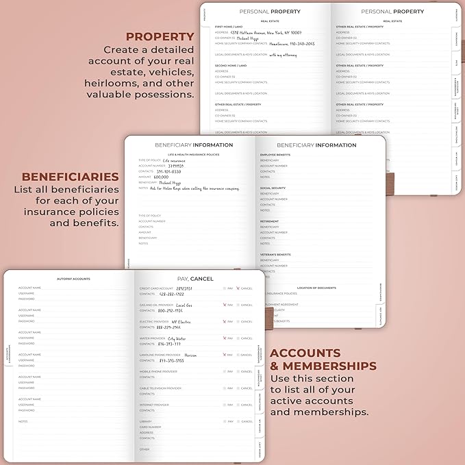 Clever Fox End of Life Planner – Final Arrangements Organizer for Beneficiary, Will Preparation, Last Wishes & Funeral Planning, A5 (Dark Terracotta)