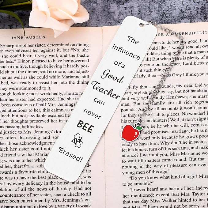 Teachers Valentines Day Gift Bookmark - Appreciation Gifts for Teacher Women Men Thank You Bookamrk from Kindergarten Primary Middle High School Students Boys Girls, Teacher Valentine Gift