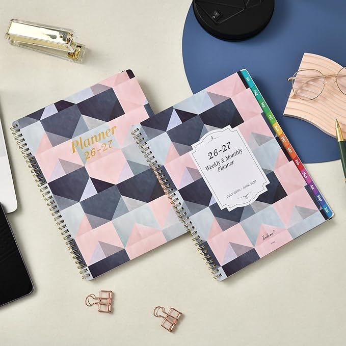 2026-2027 Planner - 9" x 11", JULY 2026 - JUNE 2027, Weekly & Monthly Academic Planner 2026-2027, Thick Paper, Back Pocket with 12 Monthly Tab