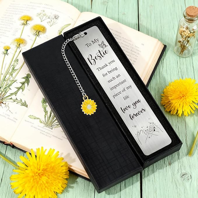 Inspirational Bestie Bookmark Gifts - Friendship Bestie Gifts from Friends, Encouraging Graduation Christmas Wedding Birthday Friendship Accompany Present for Girl Women Her
