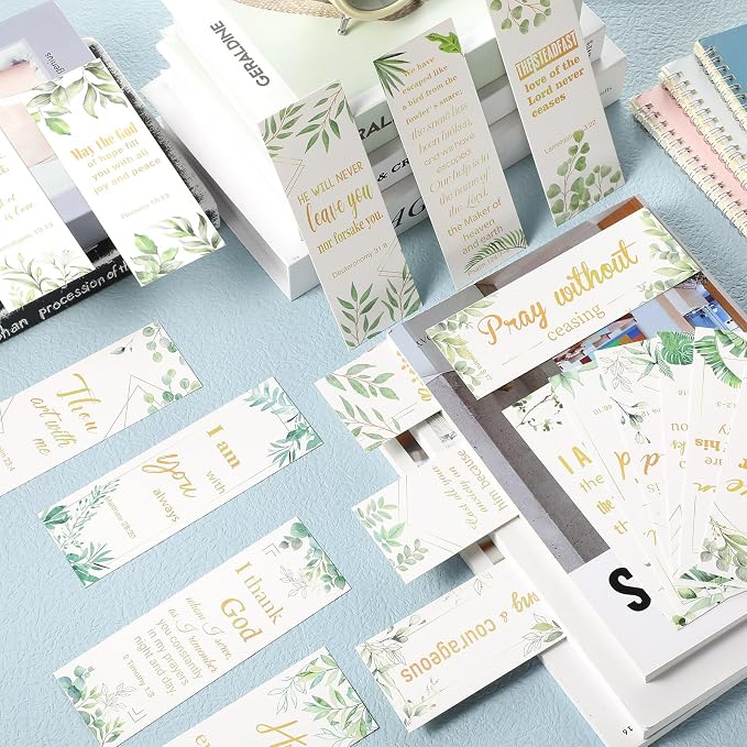 72 Pcs Christian Scripture Bookmarks for Women Back to School Gifts Bulk Christian Bible Verse Bookmarks Inspirational Positive Faith Flower Page Clips Spiritual Gift for Reading Lover(Classic Style)