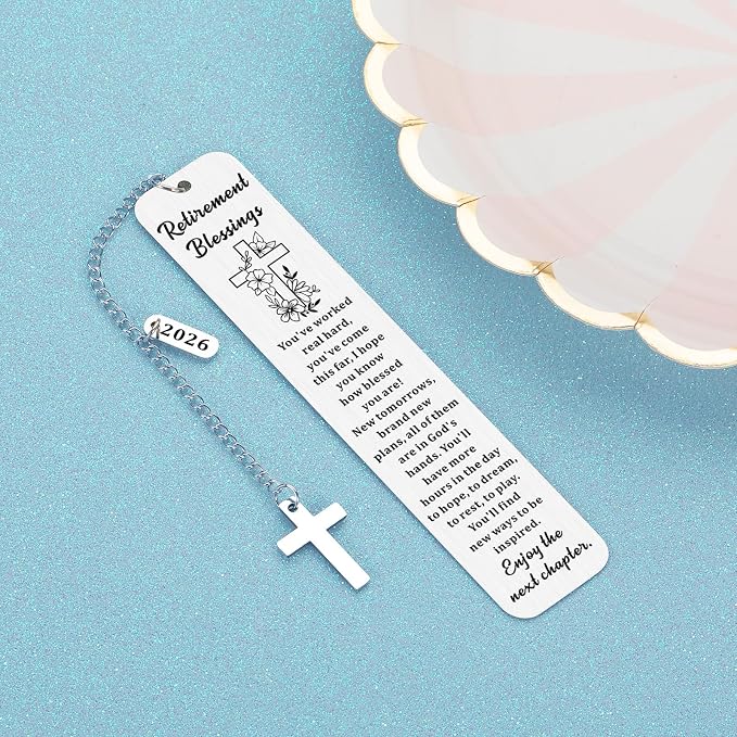 Christian Retirement Gift for Woman Man Best Happy Cool Retirement Gifts for Women Men Friends Happy Retired Going Away Leaving Farewell Gifts for Coworkers Women Men Retirement Blessings Bookmarks