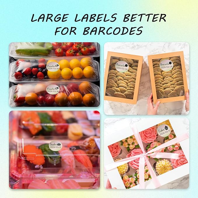Round Circle Thermal Label Compatible with Phomemo M100/M110/M221/M220/M120/M200 Label Printer,1.96" x 1.96"（50x50 mm, 140 Labels/Roll Round Labels for Home, Office, School, Store, Easy to Use