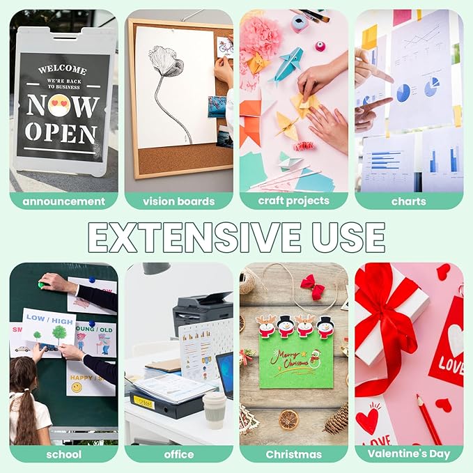 VOKOY 30 Pack Colored Poster Boards 11x14 Inch, Bulk Thick Posterboard Paper, Blank Graphic Display Vision Board for for Art DIY Crafts Drawing School Projects Presentations Exhibits Notices, 300gsm