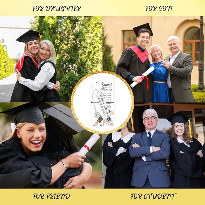 12 Sets Class of 2026 Graduation Gifts Compass Bracelets Graduation Bookmarks Inspirational Greeting Cards Graduate Party Favors Congrats Grad Gifts for College Middle High School Inspirational Gift