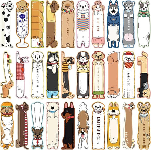 Cute Bookmarks Bulk Gifts - 90 Pcs Dog Paper Bookmark for Women Girls Students Book Lovers Animals Page Marks School Office Classroom Reading Accessories Bookish Gift for Birthday Graduation
