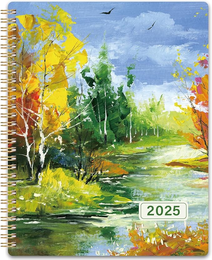 2025 Planner - 2025 Calendar Planner Weekly and Monthly, Jan. 2025 - Dec. 2025, 8" x 10", 2025 Planner Spiral Bound, Twin-wire Binding - Golden Autumn