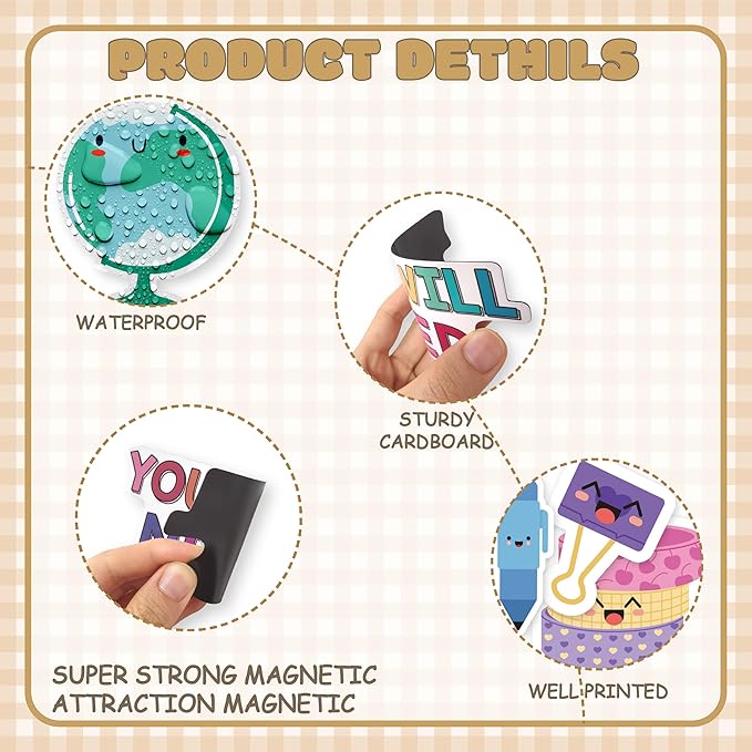 25pcs You'll Need Classroom Magnets - Classroom Management Tools Teacher Educational Magnets for Whiteboard School Supplies for Teachers