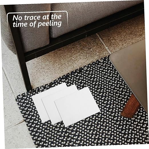 TEHAUX 48pairs Self-Adhesive Hook and Tape Double-Sided Strips for Home Fixing and Strong Adhesion for Curtains Rugs and Wall Mounting