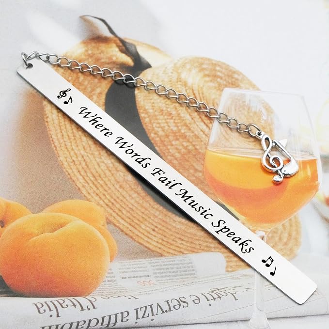 Music Bookmark Gifts for Music Lovers Bookish Bookworms Teacher's Day Graduation Gift for Teachers Students Back to School Birthday Christmas for Musicians Reading Lover Women Men