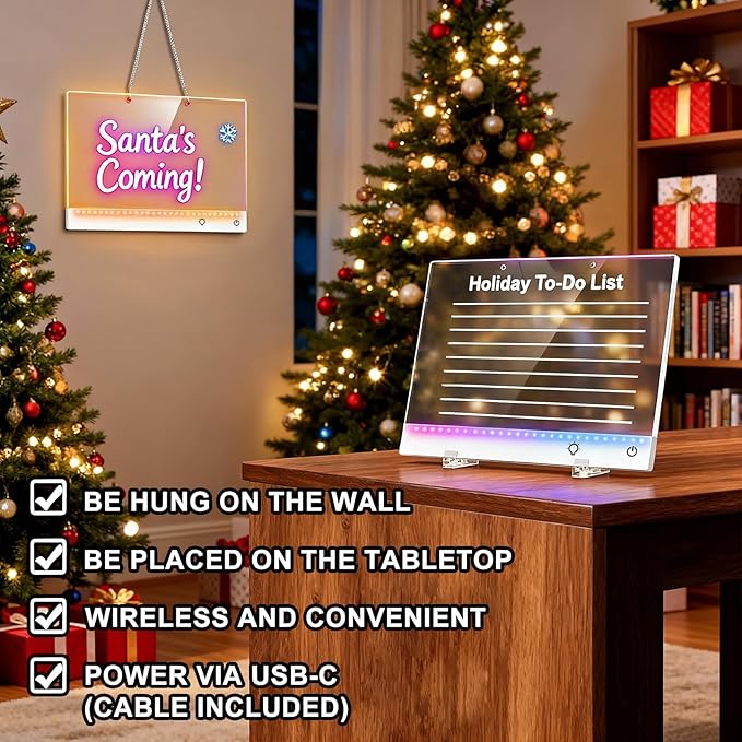 Led Drawing Board with 13 Light Effects, 17" Rechargeable Glow Doodle LED Note Board with Colors, Neon Light Up Drawing Tablet Gifts for Kids for Education Birthday Christmas Gift Ideas