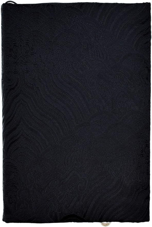 BLBMH A6 Book Cover 4x6 | Non-Stretch Fabric Sleeve with Bookmark | Handmade Washable Protector for Paperback Journal Bible Notebook | Gift for Women Readers - Black