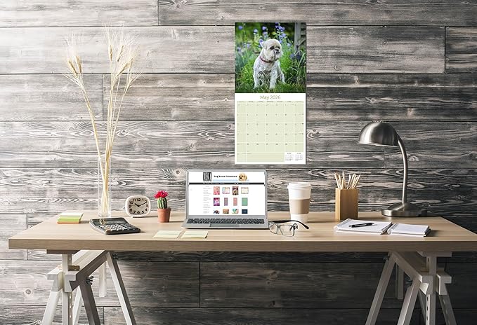 2025 2026 Lhasa Apso Calendar - Dog Breed Monthly Wall Calendar - 12" x 24" Open - Thick No-Bleed Paper - Giftable - Academic Teacher's Planner Calendar Organizing & Planning - Made in USA