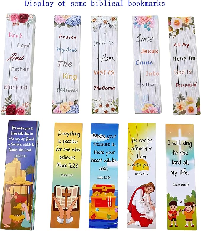 150PCS Christian Bible Verse Bookmark | Inspirational Scripture with Colorful Design | Paper Material | Ideal for Church, Sunday School & Gifts (Inspirational Series, 150)