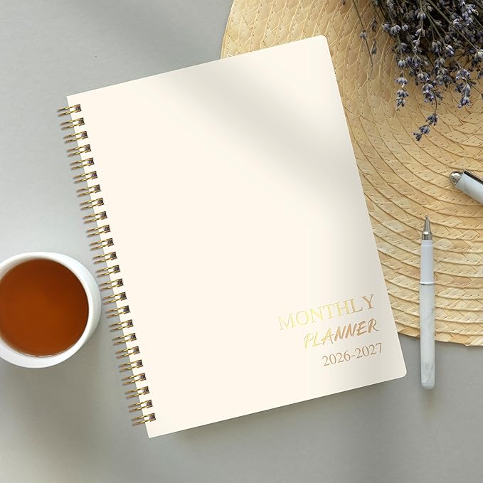 2026-2027 Monthly Planner - 2 Year Monthly Planner 2026-2027, Hard Cardboard Cover, Jan 2026 - Dec 2027, 7.5" x 10", 2 Year Calendar with 24 Month, Twin-wire Binding, Note Pages