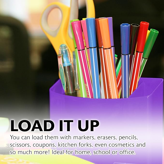BAZIC PRODUCTS Magnetic Locker Storage Box, 3 Compartments, Magnetic Poly Bin, Grab-and-Go Opening, for School Gym Lockers, Case of 12