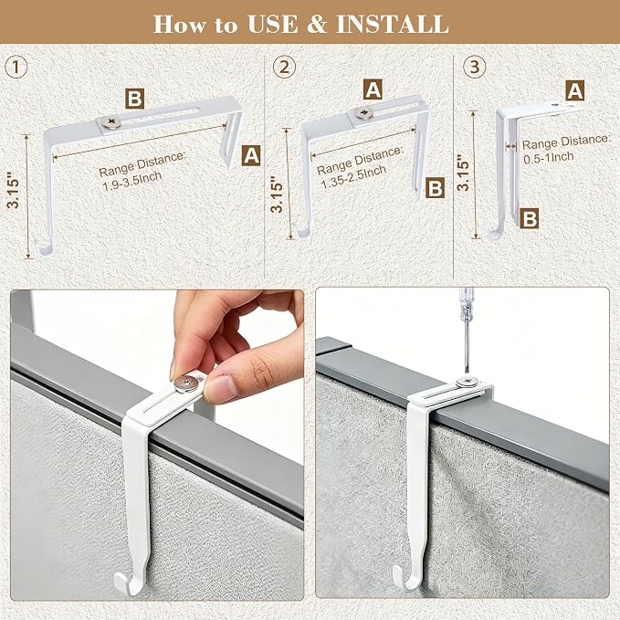 2 Tier Cubicle Shelf for Fabric Wall with Hooks,11.8 Inch Wodden Hanging Shelf with Cotton Rope Organizer Hanging Office Cubical Accessories for work,Boho Style Decor for Women Men Desk Storage