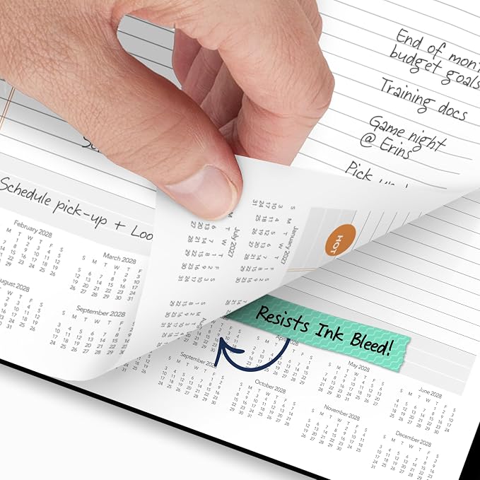 AT-A-GLANCE Undated Planning Notebook with Reference Calendars, 8.5" x 11", 168 Pages, Plan. Write. Remember., Black (7062090527)
