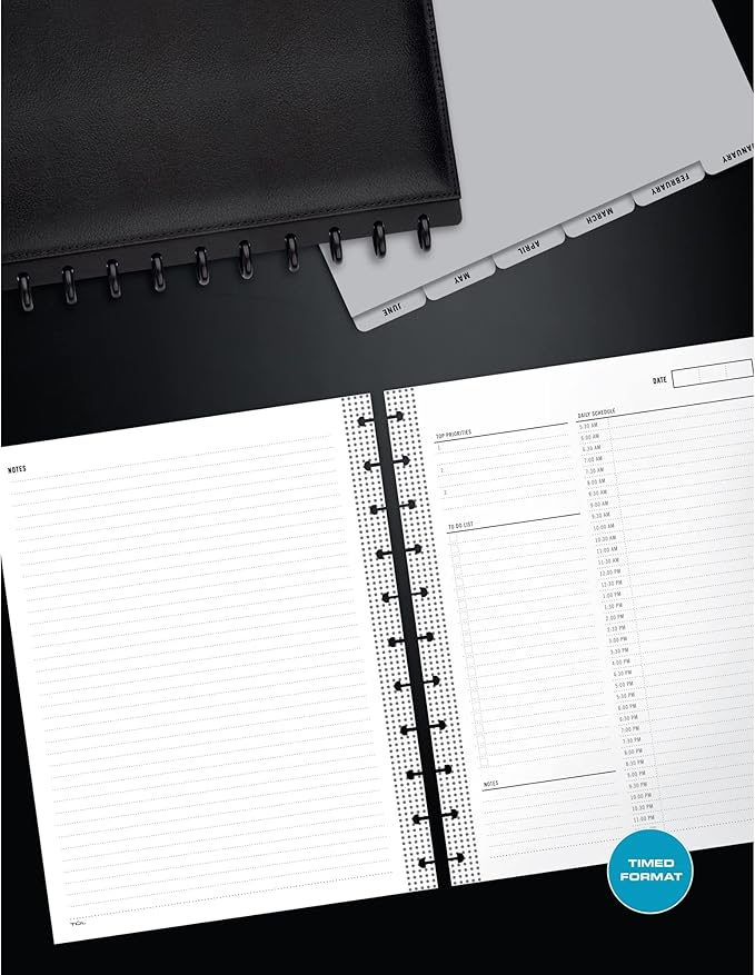 TUL® Discbound Undated Daily Refill Pages, 8-1/2" x 11", Undated, 50 Sheets