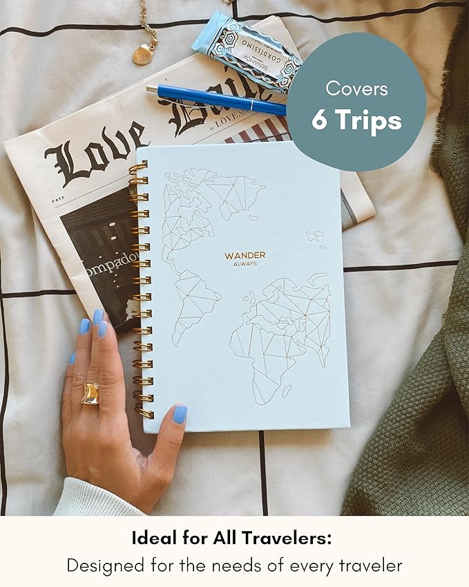 Lamare Travel Journal for Women – Travel Notebook, Adventure Journal & Vacation Planner – Great Traveler Gifts for Women & Couples