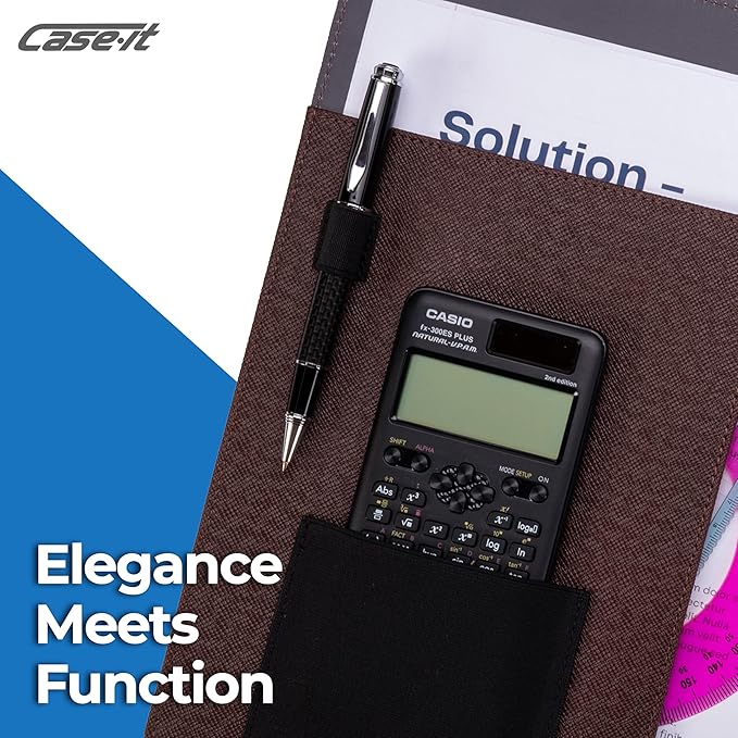 Case it The Strategist PADFOLIO Case-it Business Meeting Padfolio | Professional Portfolio with Letter Size Writing Pad/Detailed Stitched Cover/PAD-24 BRN