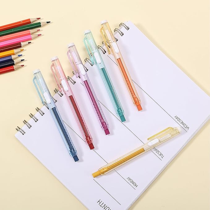Mr. Pen- Retractable Mechanical Eraser Pens, 6 Pack, Vintage Colors, Latex-Free Precision Pencil Erasers for Artists, Students, Drawing, Sketching & Drafting