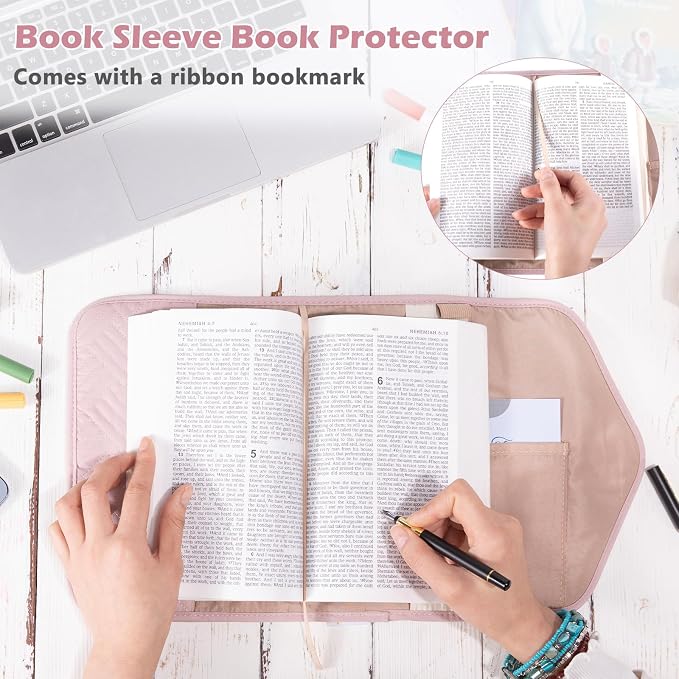 APLUFINE Reusable Book Cover with Magnet Closure - Adjustable Book Sleeve for Book Lovers Gift - Book Protector for Paperback -Book Covers for Hardcover - Book Pouch - Book Carrier
